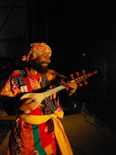 A traditional Baul singer